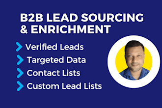 do b2b lead sourcing contact prospect data collection enrichment service