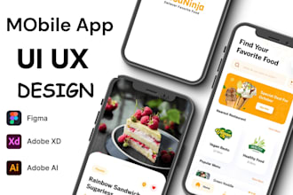 create mobile app design prototype, app uiux in figma