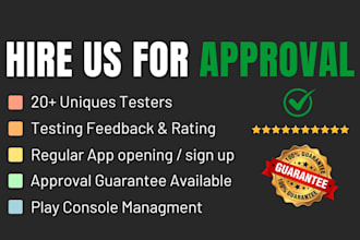 provide 20 unique testers for google play console app closed testing