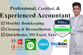 do monthly bookkeeping, bank account reconciliation, and reporting