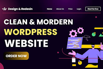 build clean and modern wordpress website design with any page builder