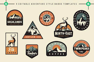 design badge, hipster, retro and vintage logo design