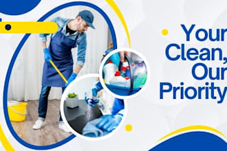 design a professional office, house cleaning service, and janitorial website