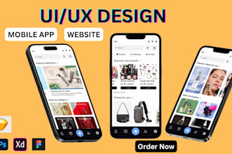 do figma mobile app design, mobile app UI UX design, mobile website design
