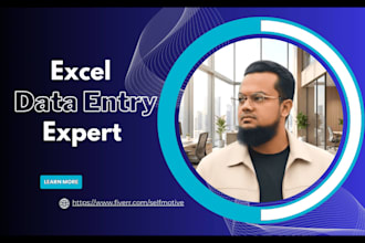 be your virtual assistant for excel data entry