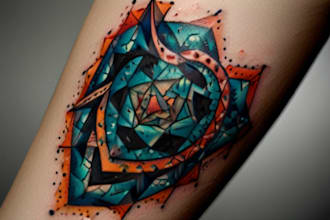 make quick geometric unique tattoo design for you