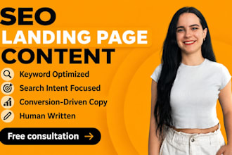 write SEO website landing page content