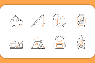 do modern icon design, custom icons and vector icon set