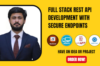 do full stack rest API development with secure endpoints