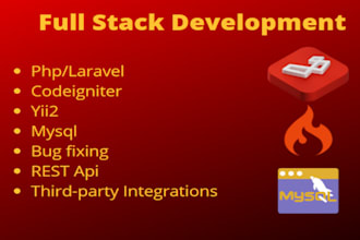 do laravel, codeigniter and yii2 development and fixes