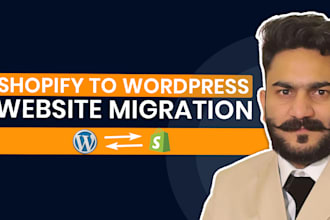 migrate shopify to wordpress responsive website or blog development