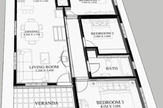 a 2d floor plan to 3d floor plan