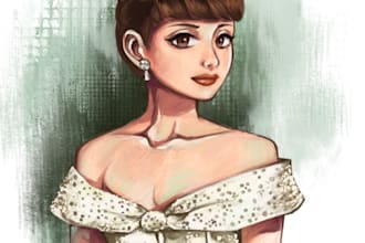 draw you in semi realistic anime style