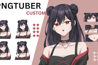 draw chibi cute anime kawaii style, fan art, stikers, pfp, pngtuber and giftuber