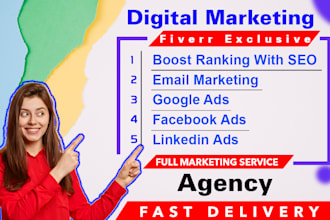 provide complete digital marketing agency SEO services for 30 days
