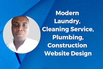 create modern laundry cleaning service plumbing construction website