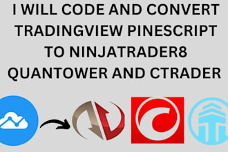 code and convert tradingview pinescript to ninjatrader8, quantower, ctrader