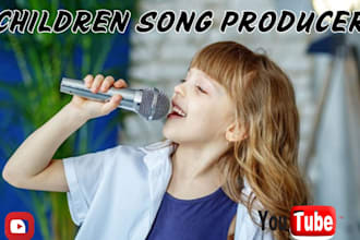 produce custom children song, pop, rap, educational rhythms as a female vocalist