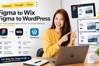 convert transfer or clone figma to wix, figma to wordpress