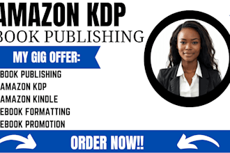 professionally publish your book on amazon KDP book formatting ebook promotion
