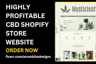 design cbd hemp marijuana cannabis vape tobacco medical shopify store website