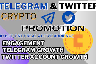 promote crypto twitter x accounts and promote crypto telegram community