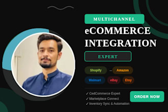 set up multichannel ecommerce integration from shopify to amazon, walmart, ebay