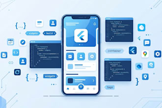 develop flutter app with full backend integration