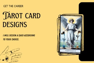 design custom tarot card, card game, oracle, or playing card