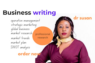 do global business, operations management, strategic marketing and market plan