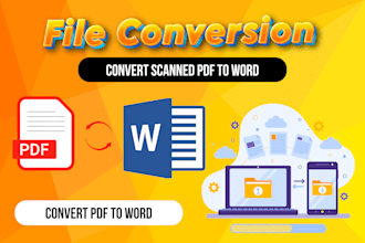 convert PDF to word or excel and file conversion