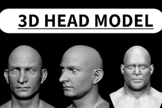 sculpt 3d bust model 3d head 3d face mask realistic model for 3d printing
