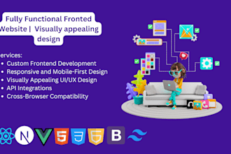 be your frontend web developer using HTML CSS javascript tailwind and react