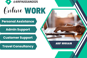 do admin, customer, social media, and travel management