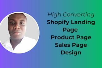 design high converting shopify landing page product landing page sales page