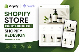 create professional shopify store pagefly landing page shopify redesign