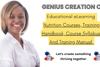 create nutrition courses, training handbook, course syllabus, training manual