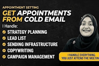 do cold email outreach and appointment setting