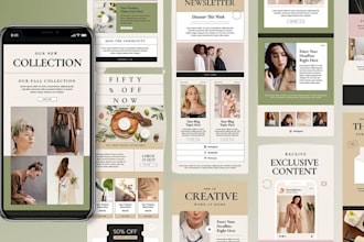 design editable newsletter on klaviyo mailchimp brevo hubspot email newsletter
