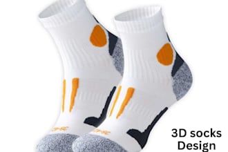 do cgi 3d product design, 3d socks, 3d gloves, 3d textile, 3d shoe, 3d bags