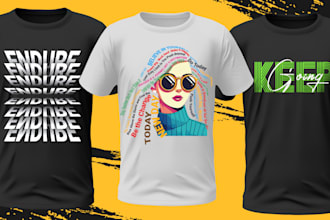 create eye catching typography and vintage tshirt designs