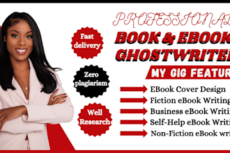 be self help book writer, nonfiction ebook ghostwriter, amazon KDP, ebook writer