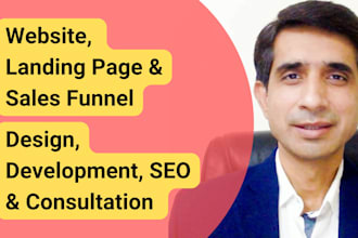 make website, funnel, landing page, do SEO and provide consultation