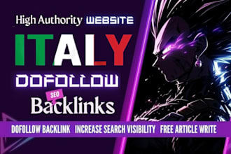 build 15 high quality da italy seo backlinks for google italian ranking