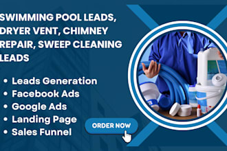 generate swimming pool leads, dryer vent, chimney repair, sweep cleaning leads