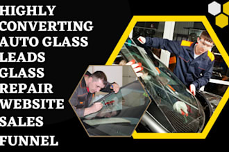 generate converting auto glass leads glass repair landing page window website