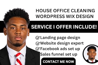 wordpress cleaning office website, house, office cleaning booking koala website