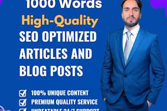 do unique 1000 word high quality article, blog, SEO web content in 24hours