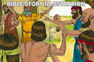 create christian bible illustration bible stories short stories story book