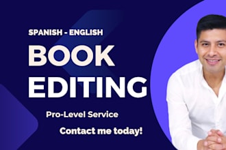 edit your spanish or english book or text